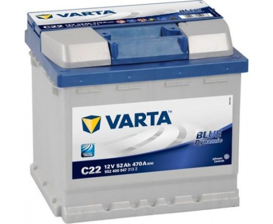 Varta C22 BLUE 52Ah 470A (EN) 207x175x190 Startera akumulatoru baterija