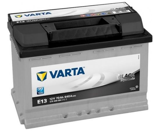 Varta BLACK E13 70Ah 640A (EN) 278x175x190 Startera akumulatoru baterija