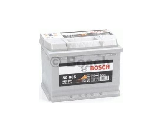 Bosch S5005 63Ah 610A (EN) 242x175x190 Startera akumulatoru baterija