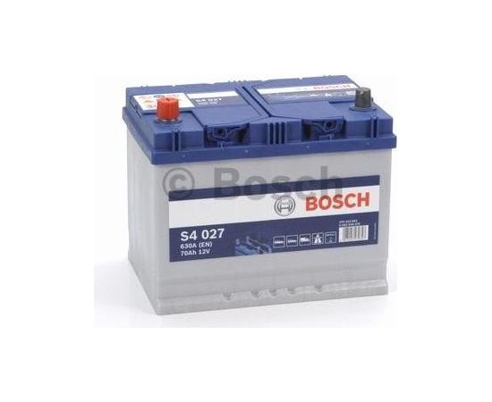 Bosch S4027 70Ah 630A (EN) 261x175x220 +/- Startera akumulatoru baterija