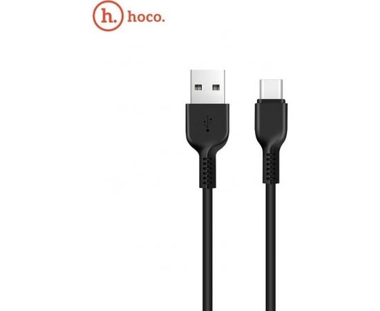 Hoco X20 Ultra Izturīgs-Mīksts Type-C uz USB 2.4A Datu & Ātrās Uzlādes kabelis 3m Melns