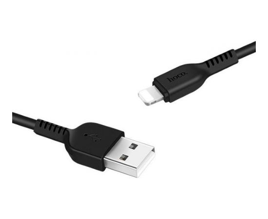 Hoco X20 Ultra Izturīgs-Mīksts Universāls Lightning uz USB Datu & Ātrās Uzlādes kabelis 2m (MD819) Melns