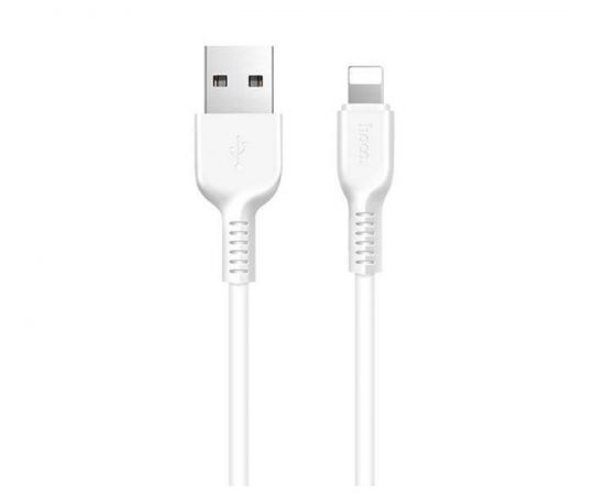 Hoco X20 Ultra Izturīgs-Mīksts Universāls Lightning uz USB Datu & Ātrās Uzlādes kabelis 2m (MD819) Balts