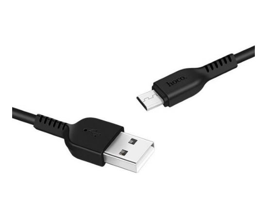 Hoco X20 Ultra Izturīgs-Mīksts Universāls Micro USB uz USB Datu & Ātrās Uzlādes kabelis 2m Melns