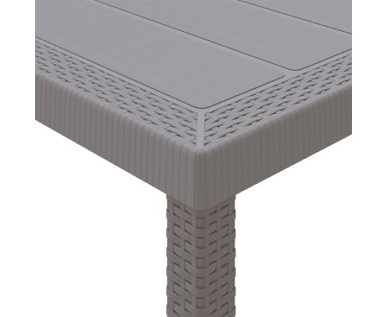 vidaXL Zestaw ogrodowy jasnoszary, 11 części, z polirattanu Dārza mēbeļu komplekti