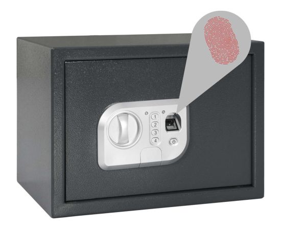 vidaXL Elektroniczny Sejf Cyfrowy z Zamkiem Odciskowym 25x35x25 cm Stal Новости - Для офиса