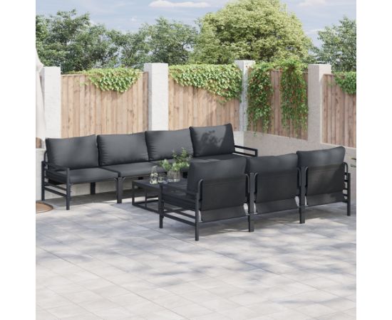 vidaXL Zestaw Sof na Ogród 8 pcs Antracyt 70 x 70.5 x 31.5 cm Dārza mēbeļu komplekti