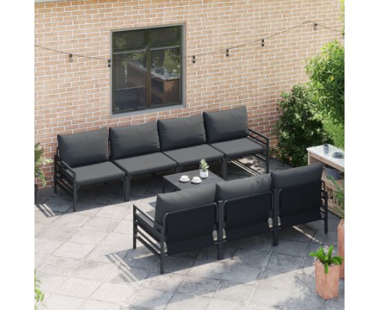 vidaXL Zestaw Sof na Ogród 8 pcs Antracyt 70 x 70.5 x 31.5 cm Dārza mēbeļu komplekti