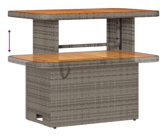 Vidaxl Zestaw 11 elementów sofy ogrodowej z poduszkami szary rattan akacja Dārza mēbeļu komplekti