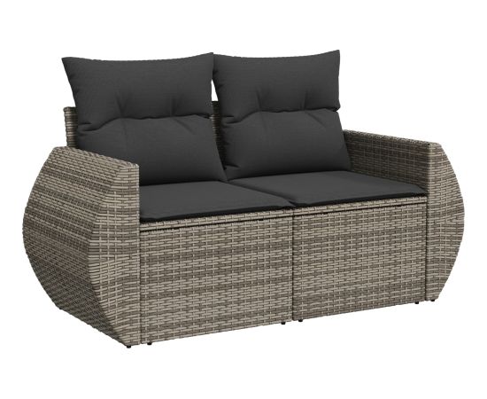 vidaXL 12-częściowy Zestaw Sof Ogrodowych z Poduszkami Szary Polirattan Akacja Dārza mēbeļu komplekti