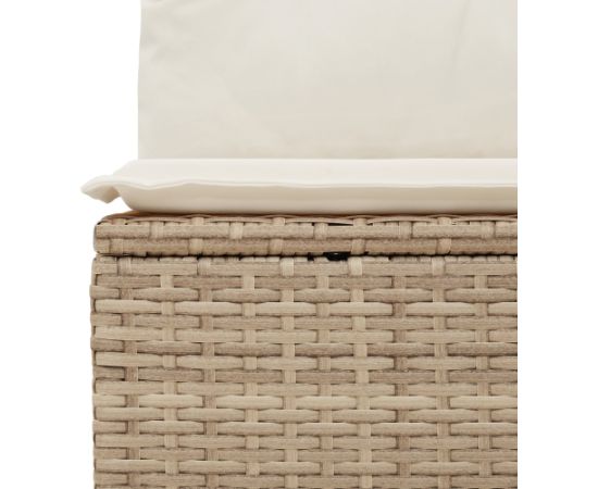 vidaXL 8-częściowy zestaw sof ogrodowych z poduszkami beżowy poli rattan akacja Dārza mēbeļu komplekti