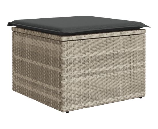 vidaXL 6-częściowy zestaw sof ogrodowych z poduszkami jasnoszary polirattan Dārza mēbeļu komplekti