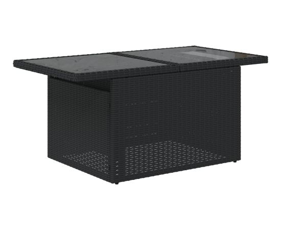 vidaXL 6-częściowy zestaw sof ogrodowych z poduszkami czarny polirattan Dārza mēbeļu komplekti