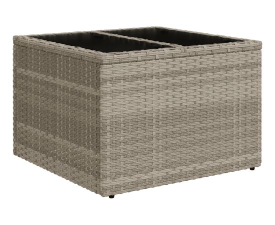 vidaXL Zestaw 5-częściowy sof ogrodowych z poduszkami Szary Poly Rattan Dārza mēbeļu komplekti