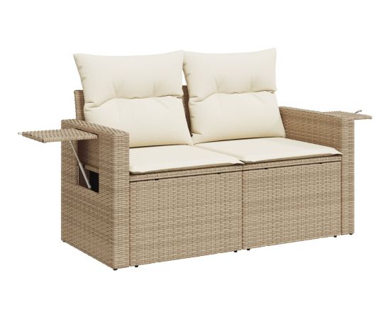 Vidaxl 13-częściowy Zestaw Sof Ogrodowych z Poduszkami Beżowa Polirattan Akacja Dārza mēbeļu komplekti