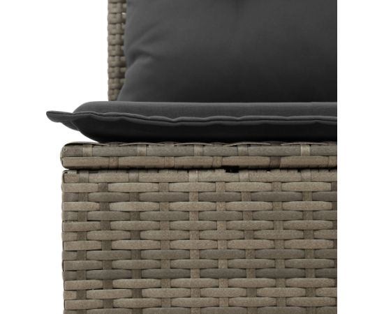 Zestaw Sofy Ogrodowej vidaXL 8 Części z Poduszkami Szary Polirattan Dārza mēbeļu komplekti