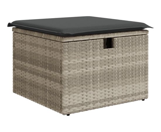 vidaXL 8-częściowy zestaw sof ogrodowych z poduszkami Jasnoszary Polirattan Dārza mēbeļu komplekti