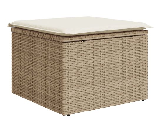 Zestaw Sof Ogrodowych vidaXL 9 Elementów z Poduszkami Beżowy Polirattan Dārza mēbeļu komplekti