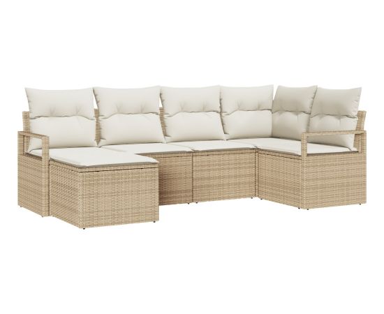 Zestaw sofy ogrodowej vidaXL 8-częściowy z poduszkami Brązowy Poli Rattan Dārza mēbeļu komplekti