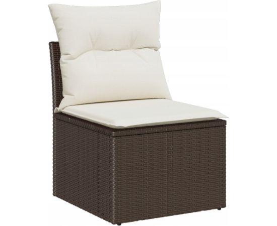 Vidaxl 6-Częściowy Zestaw Sof Ogrodowych Z Poduszkami Brązowy Polirattan Dārza mēbeļu komplekti