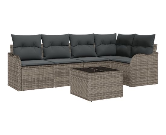 Vidaxl Zestaw 5-częściowy sof ogrodowych z poduszkami czarny polirattan Dārza mēbeļu komplekti