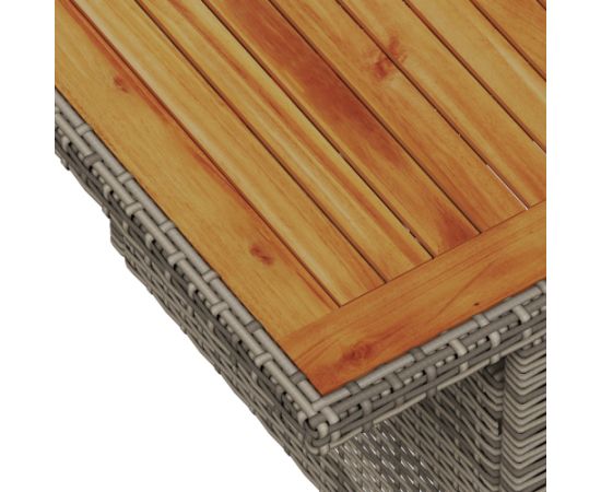 9-częściowy zestaw sof ogrodowych vidaXL z poduszkami szary polirattan akacja Dārza mēbeļu komplekti