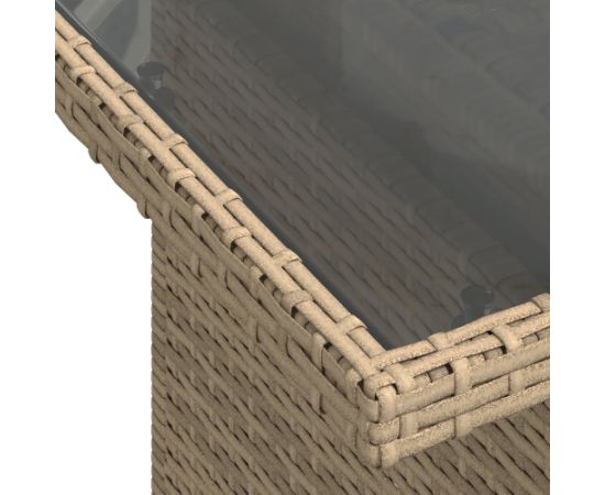 9-częściowy zestaw sof ogrodowych vidaXL z poduszkami beżowy polirattan Dārza mēbeļu komplekti