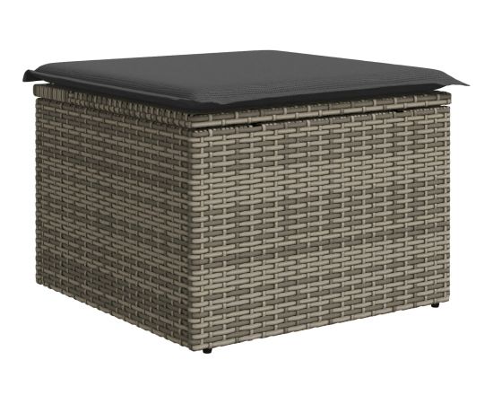 Vidaxl 4-Częściowy Zestaw Sof Ogrodowych z Poduszkami Szary Polirattan Dārza mēbeļu komplekti