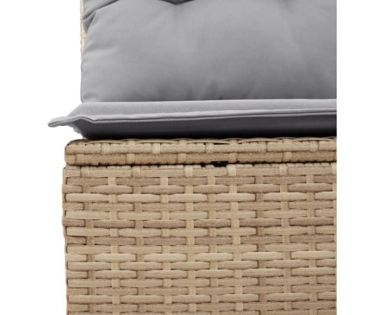 vidaXL 6 Częściowy Zestaw Sof Ogrodowych z Poduszkami Beżowy Polirattan Akacja Dārza mēbeļu komplekti