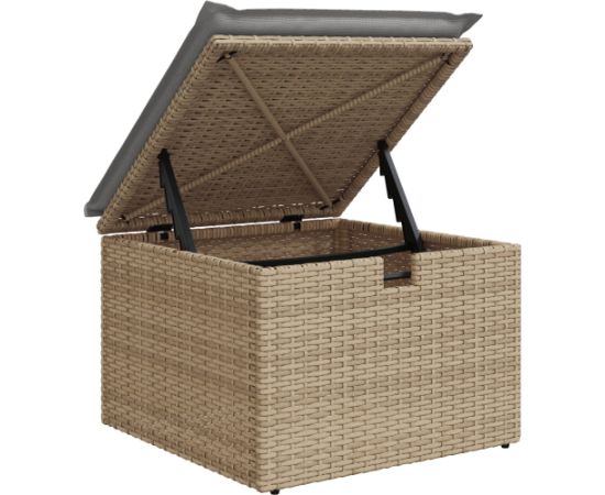 vidaXL 6-częściowy zestaw sof ogrodowych z poduszkami beżowy rattan polietylenowy Dārza mēbeļu komplekti