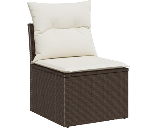 vidaXL 5-częściowy zestaw sof ogrodowych z poduszkami brązowy polirattan Dārza mēbeļu komplekti