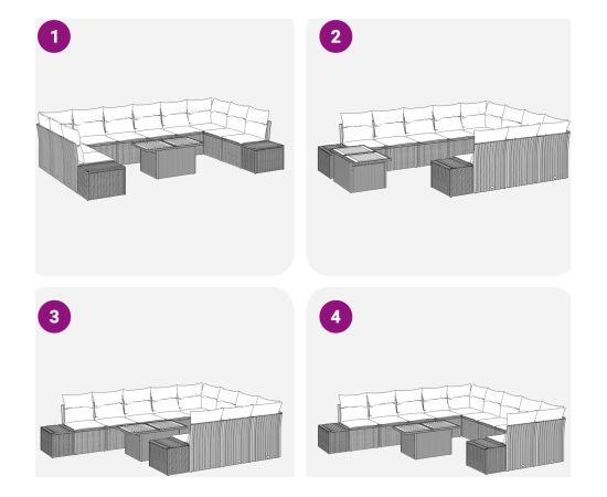 vidaXL Zestaw sof ogrodowych 11-elementowy z poduszkami Beżowy polirattan Dārza mēbeļu komplekti
