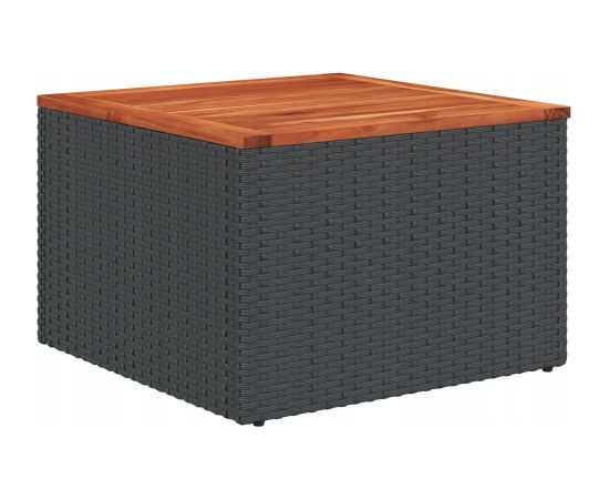 vidaXL 7-częściowy zestaw sof ogrodowych z poduszkami Czarny Rattan Akacja Dārza mēbeļu komplekti