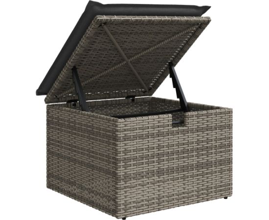 vidaXL Zestaw sof ogrodowych 4 częściowy z poduszkami szary poly rattan Dārza mēbeļu komplekti