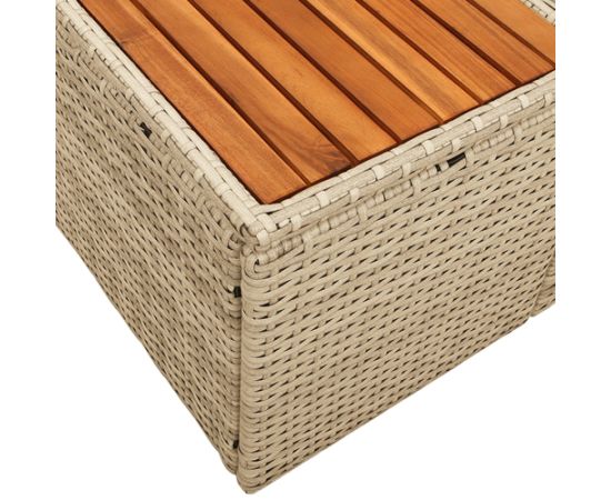 vidaXL Sofa ogrodowa 2-osobowa z poduszkami beżowy poli rattan Dārza mēbeļu komplekti