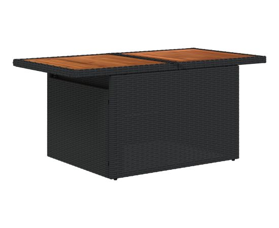 vidaXL 7-częściowy Zestaw Sof Ogrodowych z Poduszkami Czarny Poly Rattan Dārza mēbeļu komplekti