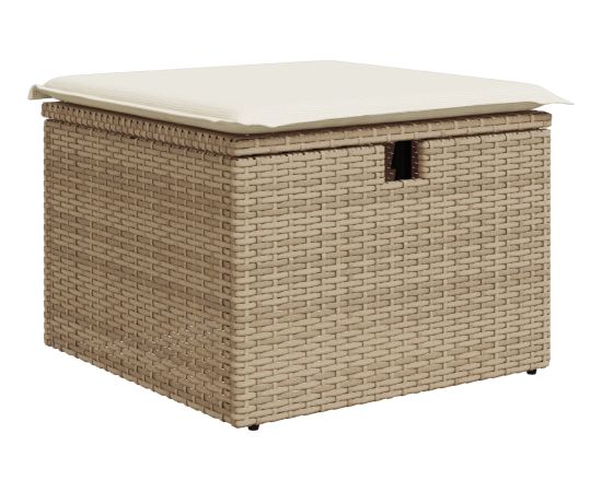 vidaXL 6-elementowy zestaw sof ogrodowych z poduszkami - Beżowy Polirattan Dārza mēbeļu komplekti