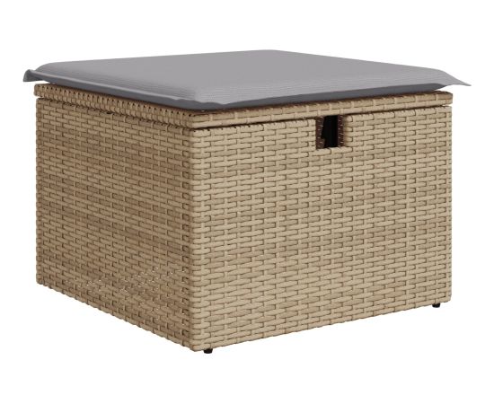 vidaXL 6-częściowy zestaw sof ogrodowych z poduszkami Beżowy Poli Rattan Dārza mēbeļu komplekti