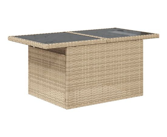 vidaXL Zestaw Sof Ogrodowych z Poduszkami Beżowy Poly Rattan Dārza mēbeļu komplekti