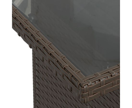 vidaXL 7 Częściowy Zestaw Sof Ogrodowych z Poduszkami Brązowy Polirattan Dārza mēbeļu komplekti