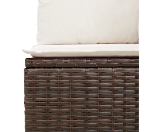 vidaXL 7 Częściowy Zestaw Sof Ogrodowych z Poduszkami Brązowy Polirattan Dārza mēbeļu komplekti