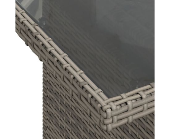 vidaXL 8-częściowy zestaw sof ogrodowych z poduszkami szary poli rattan Dārza mēbeļu komplekti