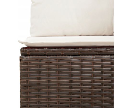 vidaXL 5-częściowy zestaw sof ogrodowych z poduszkami brązowy poli rattan Dārza mēbeļu komplekti