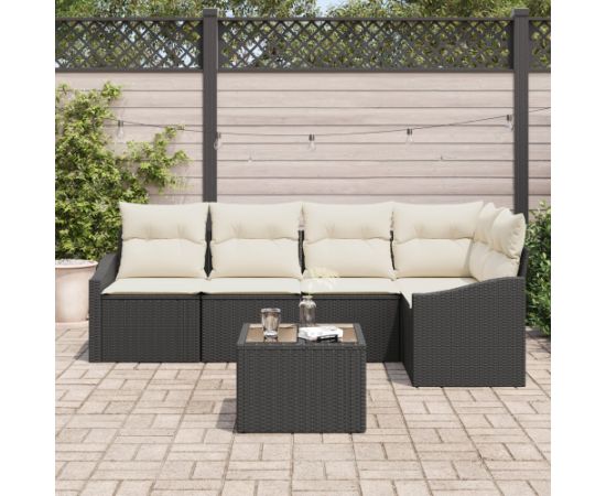 vidaXL Zestaw sof ogrodowych 5-częściowy z poduszkami Brązowy Polirattan Dārza mēbeļu komplekti