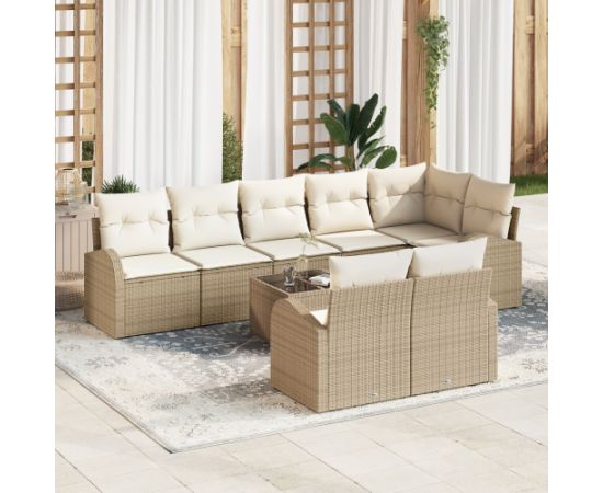 vidaXL 9 Elementowy Zestaw Sofy Ogrodowej z Poduszkami Brązowy Polirattan Dārza mēbeļu komplekti