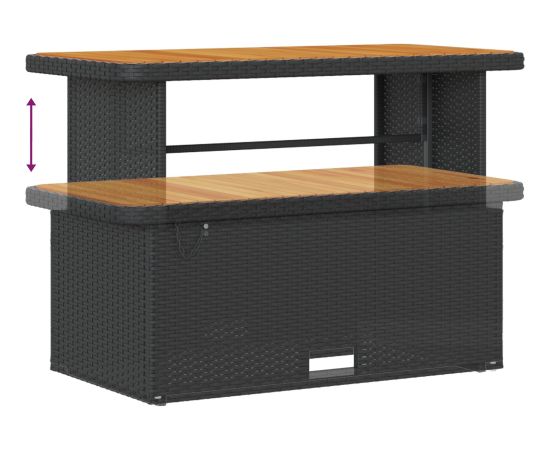 Vidaxl Zestaw sofa ogrodowa 9-częściowy z poduszkami Czarny Polirattan Dārza mēbeļu komplekti