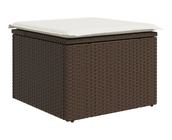 Vidaxl 7-częściowy zestaw sof ogrodowych z poduszkami Brązowy Polirattan Dārza mēbeļu komplekti