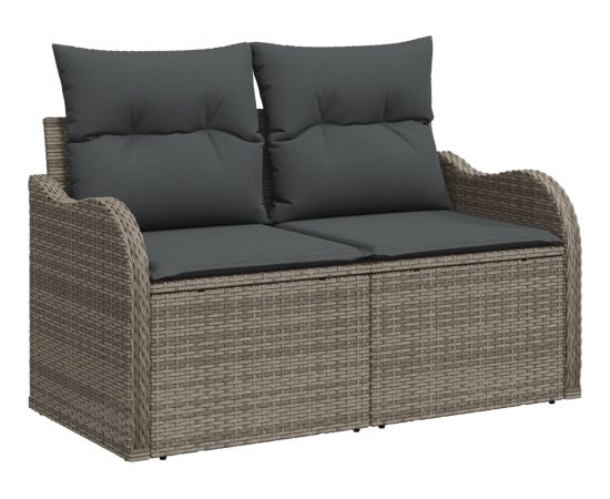 Vidaxl Zestaw 6-częściowy Sof Ogrodowych z Poduszkami Szary Polirattan Dārza mēbeļu komplekti