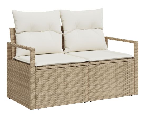 Vidaxl Zestaw Sofy Ogrodowej 9 Części z Poduszkami Brązowy Poli Rattan Dārza mēbeļu komplekti