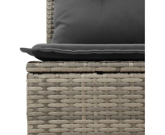 Vidaxl Zestaw Sof Ogrodowych 14 Elementów z Poduszkami Szary Poli Rattan Akacja Dārza mēbeļu komplekti